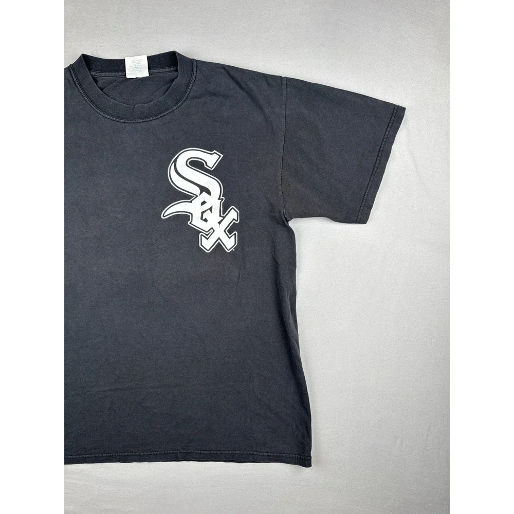 Vintage Chicago White Sox John Garland 20 Shirt MLB Majestic Black Tee Large